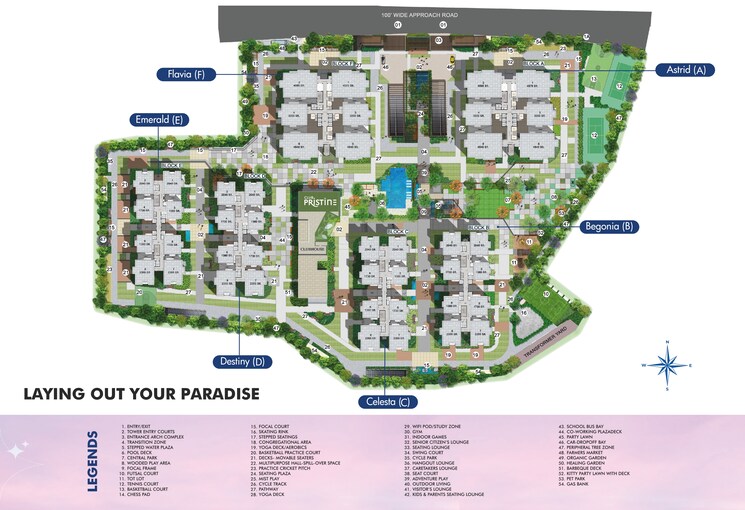 Master Plan, rajapushpa-pristinia 4 Bedroom 4595 Sq.Ft. Apartment In Kokapet Hyderabad 7853264