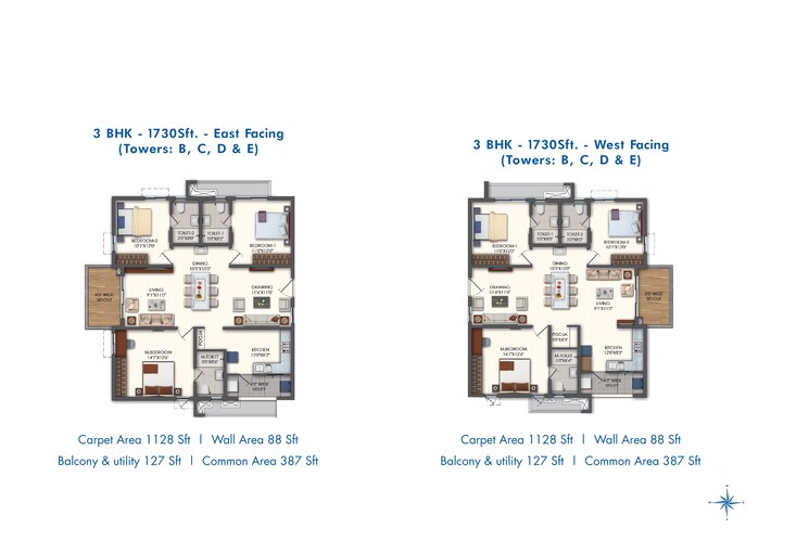 Floor Plan, rajapushpa-pristinia 4 Bedroom 4575 Sq.Ft. Apartment In Kokapet Hyderabad 7853274