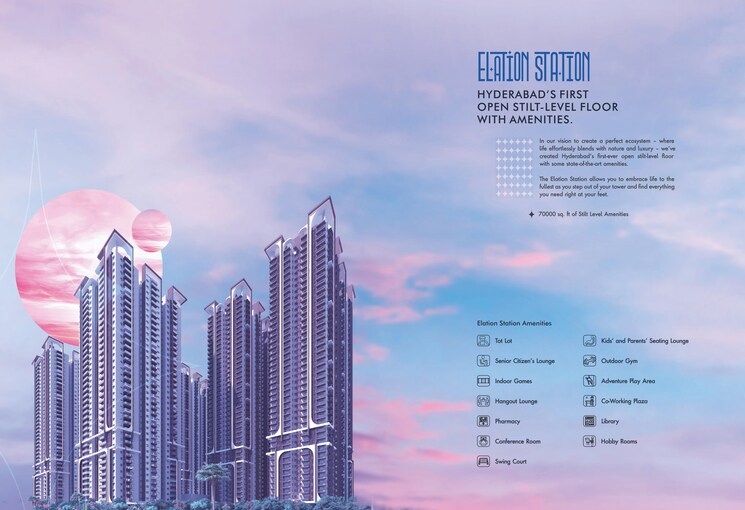 Exterior View, rajapushpa-pristinia 4 Bedroom 4575 Sq.Ft. Apartment In Kokapet Hyderabad 7853274