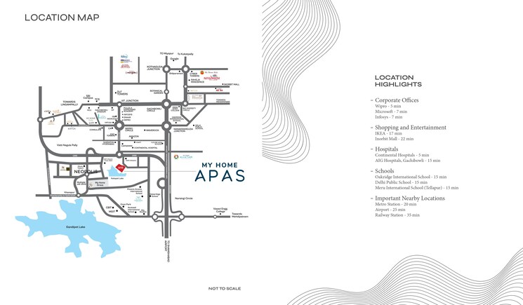 Map Location, my-home-apas 3 Bedroom 2765 Sq.Ft. Apartment In Kokapet Hyderabad 7853292