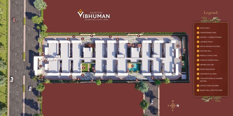 Master Plan, rv-vibhuman 3 Bedroom 1658 Sq.Ft. Apartment In Kondapur Hyderabad 7853337