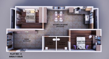 2 BHK Apartment For Sale in Sahakara Nagar