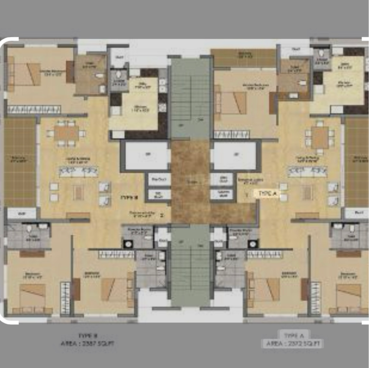 Master Plan, prestige-spencer-heights 3 Bedroom 2372 Sq.Ft. Apartment In Frazer Town Bangalore 7854035
