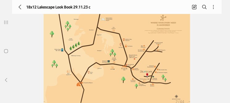 Map Location, merlin-lakescape 3 Bedroom 903 Sq.Ft. Apartment In Rajarhat Kolkata 7855824