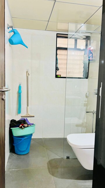 Bathroom in 3 BHK Apartment at Paranjape Schemes Crystal Towers, Pashan – for Rent