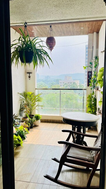 Balcony in 3 BHK Apartment at Paranjape Schemes Crystal Towers, Pashan – for Rent