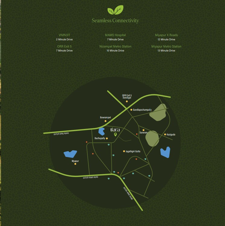 undefined, srias-tiara 2 Bedroom 1290 Sq.Ft. Apartment In Bachupally Hyderabad 7859687