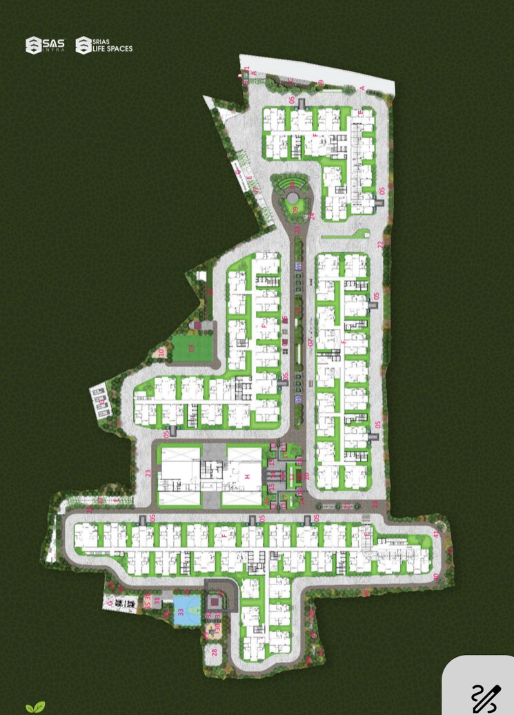 Master Plan, srias-tiara 2 Bedroom 1295 Sq.Ft. Apartment In Bachupally Hyderabad 7860071
