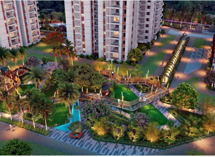 Garden, my-home-akrida 3 Bedroom 1926 Sq.Ft. Apartment In Nallagandla Hyderabad 7860628