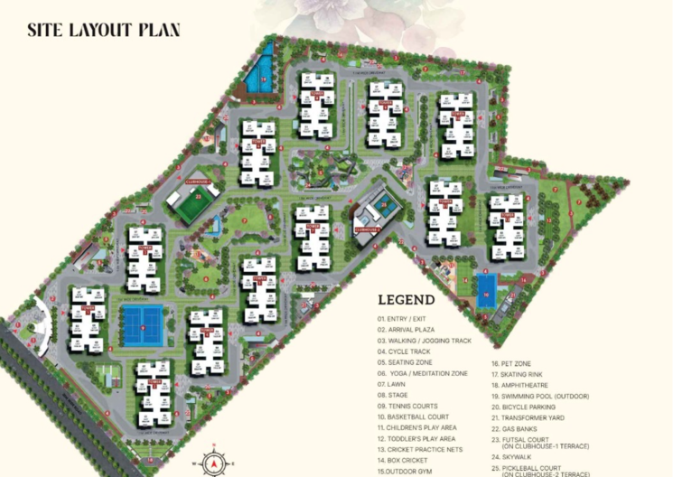 Master Plan, my-home-akrida 3 Bedroom 1926 Sq.Ft. Apartment In Nallagandla Hyderabad 7860628
