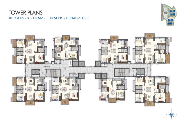 Master Plan, rajapushpa-pristinia 4 Bedroom 4540 Sq.Ft. Apartment In Kokapet Hyderabad 7862041