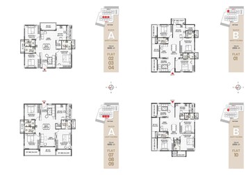 Floor Plan in 3 BHK Apartment at Verdant Bayleaf, Manchirevula – for Sale