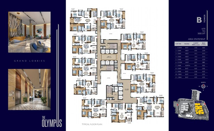 Floor Plan, sumadhura-the-olympus 3 Bedroom 2270 Sq.Ft. Apartment In Nanakramguda Hyderabad 7862994