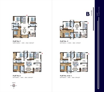 Floor Plan in 3 BHK Apartment at Sumadhura The Olympus, Nanakramguda – for Sale