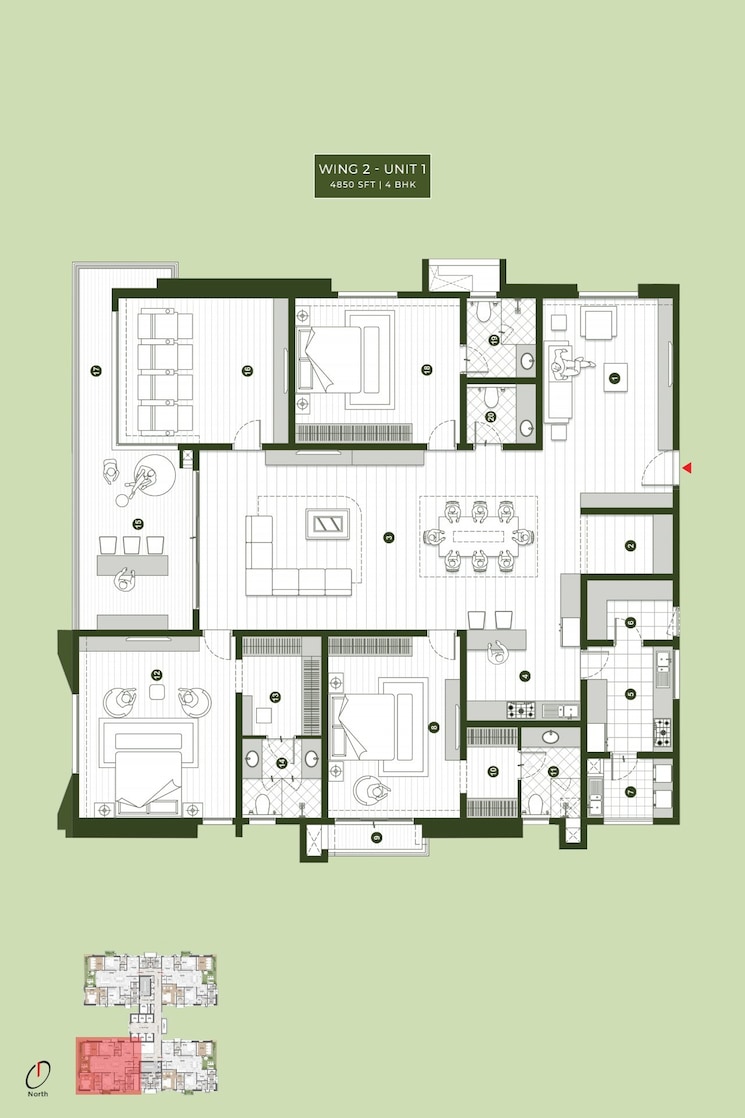 Floor Plan, sumadhura-palais-royale 4 Bedroom 4030 Sq.Ft. Apartment In Puppalaguda Hyderabad 7863038