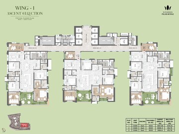 Floor Plan in 4 BHK Apartment at Sumadhura Palais Royale, Puppalaguda – for Sale