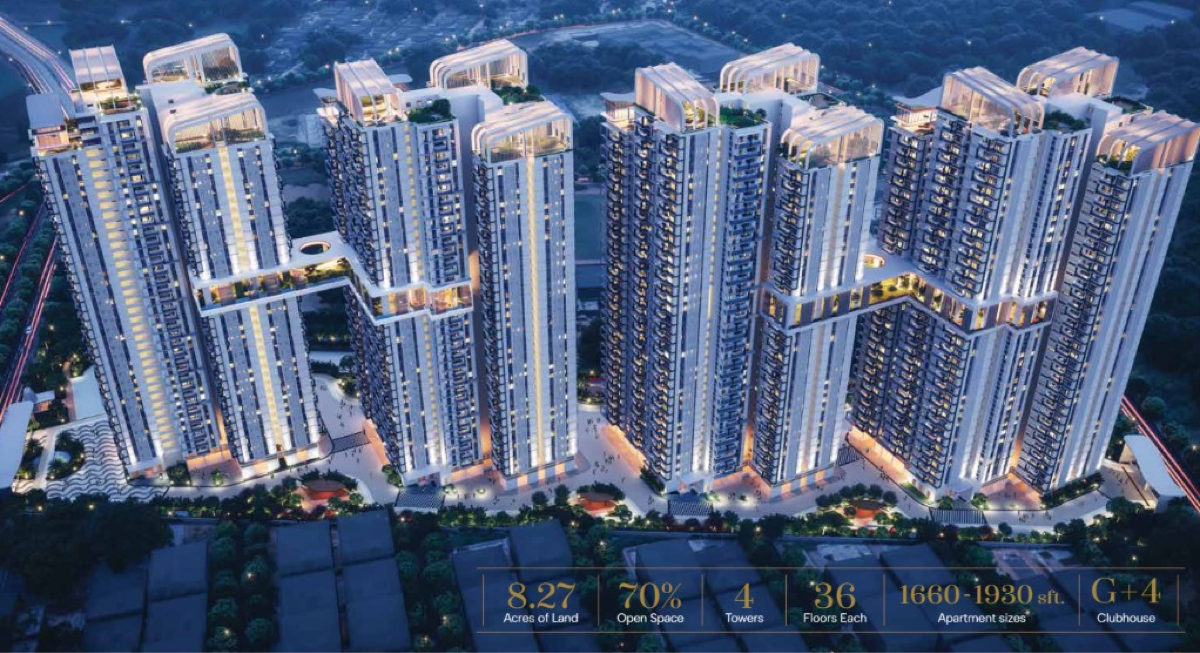 3 BHK 1930 Sq.Ft. Apartment in Raghava Wave