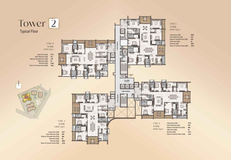 Master Plan, western-marina 4 Bedroom 6035 Sq.Ft. Apartment In Puppalaguda Hyderabad 7863091