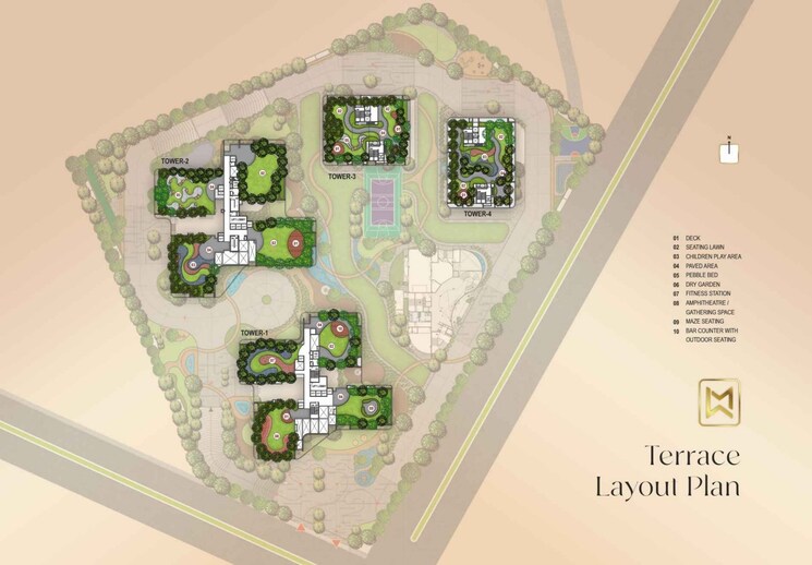 Master Plan, western-marina 4 Bedroom 5480 Sq.Ft. Apartment In Puppalaguda Hyderabad 7863095