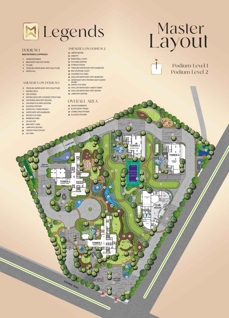Master Plan, western-marina 4 Bedroom 5480 Sq.Ft. Apartment In Puppalaguda Hyderabad 7863095
