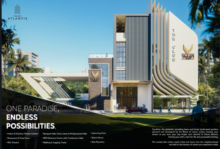 Exterior View, vasavi-atlantis 3 Bedroom 1760 Sq.Ft. Apartment In Narsingi Hyderabad 7863161