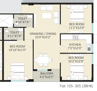 3 BHK Apartment For Resale in Dumduma Bhubaneswar  7864268