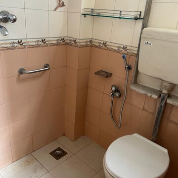Bathroom in 3 BHK Apartment at Juhu Shalimar CHS, Gulmohar Colony – for Rent