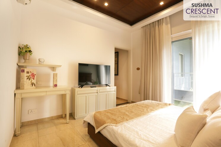 Bedroom, sushma-crescent 3 Bedroom 1310 Sq.Ft. Apartment In Dhakoli Zirakpur 7865172