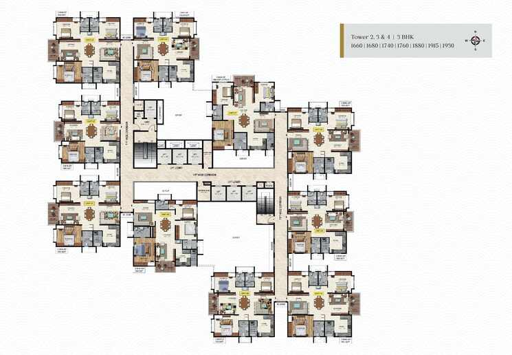 Master Plan, raghava-wave 3 Bedroom 1660 Sq.Ft. Apartment In Tellapur Hyderabad 7866873