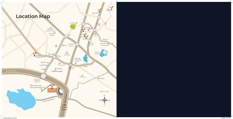 Map Location, ramky-one-odyssey 3 Bedroom 1750 Sq.Ft. Apartment In Narsingi Hyderabad 7868869