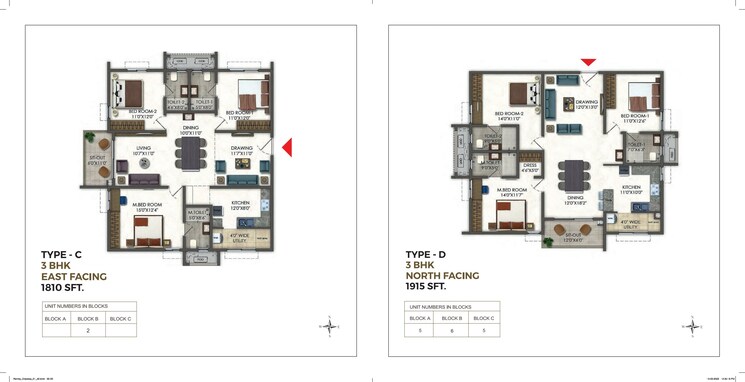Floor Plan, ramky-one-odyssey 3 Bedroom 1750 Sq.Ft. Apartment In Narsingi Hyderabad 7868869
