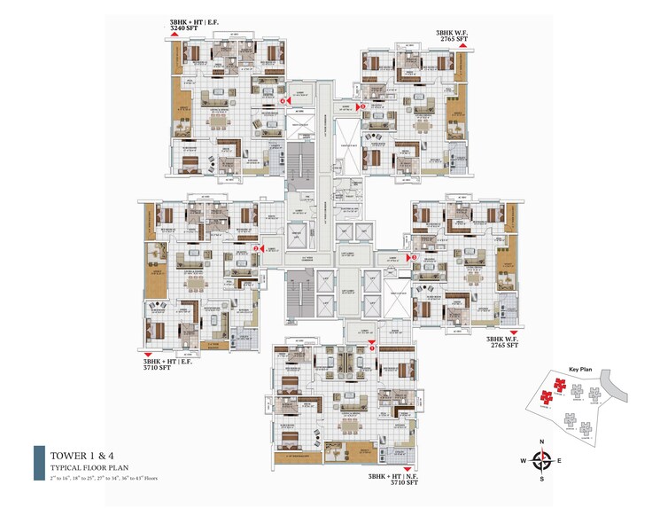 Master Plan, my-home-apas 3 Bedroom 2765 Sq.Ft. Apartment In Kokapet Hyderabad 7868924