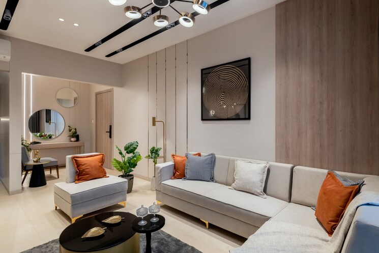 Living Room, unique-k-pune 3 Bedroom 1271 Sq.Ft. Apartment In Bavdhan Pune 7869301