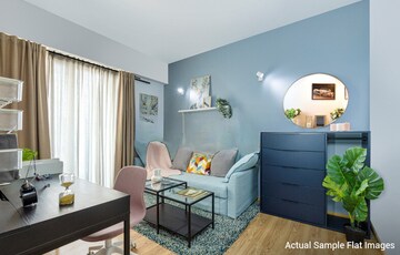 Living Room in 3 BHK Apartment at Emaar Palm Heights, Sector 77 – for Sale