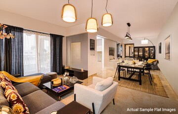 Living Room in 3 BHK Apartment at Emaar Palm Heights, Sector 77 – for Sale