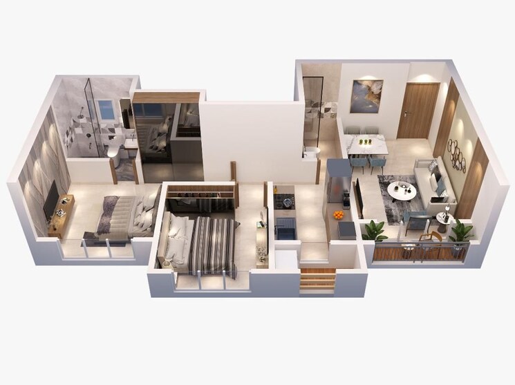Floor Plan, vinay-unique-sky 1 Bedroom 434 Sq.Ft. Apartment In Virar West Palghar 7870310
