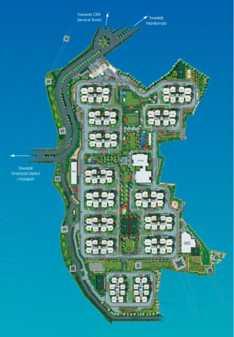 Master Plan, aparna-zenon 2 Bedroom 1341 Sq.Ft. Apartment In Manikonda Hyderabad 7873052