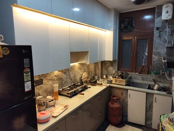 Kitchen in 3 BHK Apartment at Saya Gold Avenue, Vaibhav Khand – for Sale