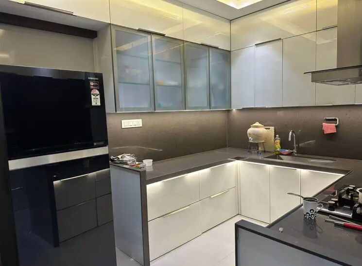 Kitchen, sheth-avalon-phase-2 4 Bedroom 2250 Sq.Ft. Apartment In Majiwada Thane 7873482