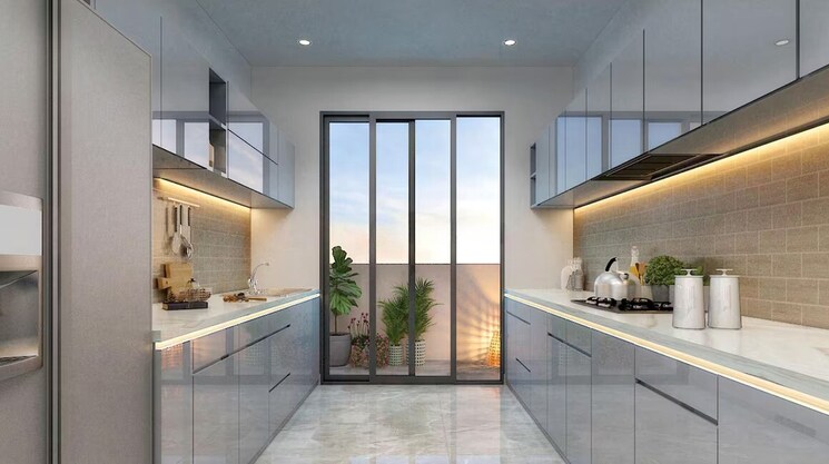 Kitchen, tulip-yellow 3 Bedroom 1704 Sq.Ft. Apartment In Sector 69 Gurgaon 7873892