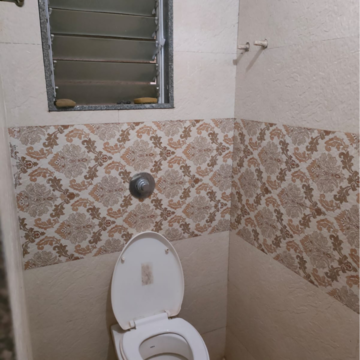 Bathroom in 1 BHK Apartment at Omkaresh Swarn Jeevan Phase 2, Ghot – for Rent