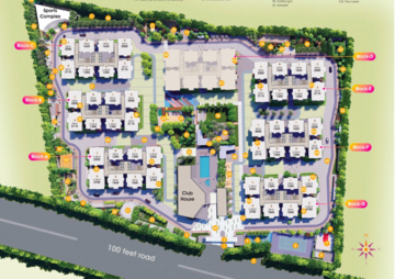 Master Plan in 3.5 BHK Apartment at Vision Arsha, Osman Nagar – for Sale