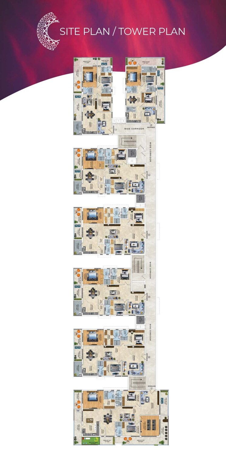 Floor Plan, shree-luxurio-75-residences 4 Bedroom 4030 Sq.Ft. Apartment In Serilingampally Hyderabad 7874417