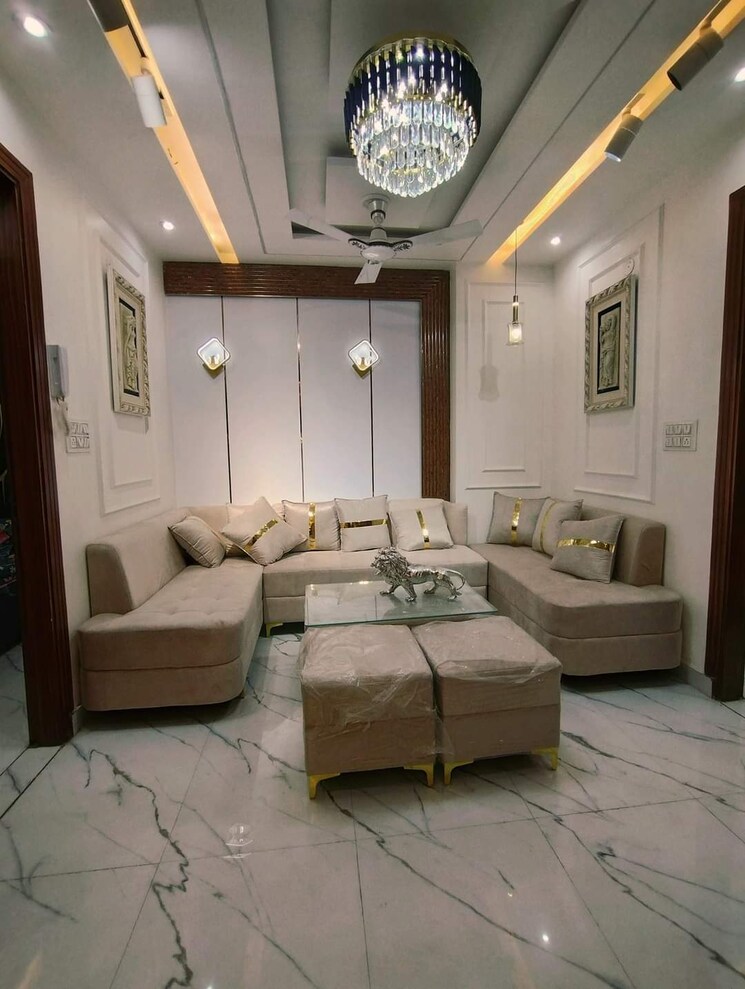 Living Room, mohan garden 3 Bedroom 850 Sq.Ft. Builder Floor In Mohan Garden Delhi 7874452