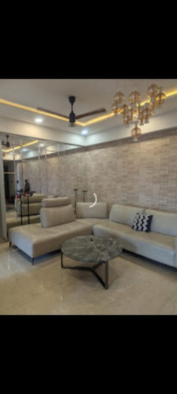 Living Room in 3 BHK Apartment at Lodha Sterling, Kolshet Road – for Rent
