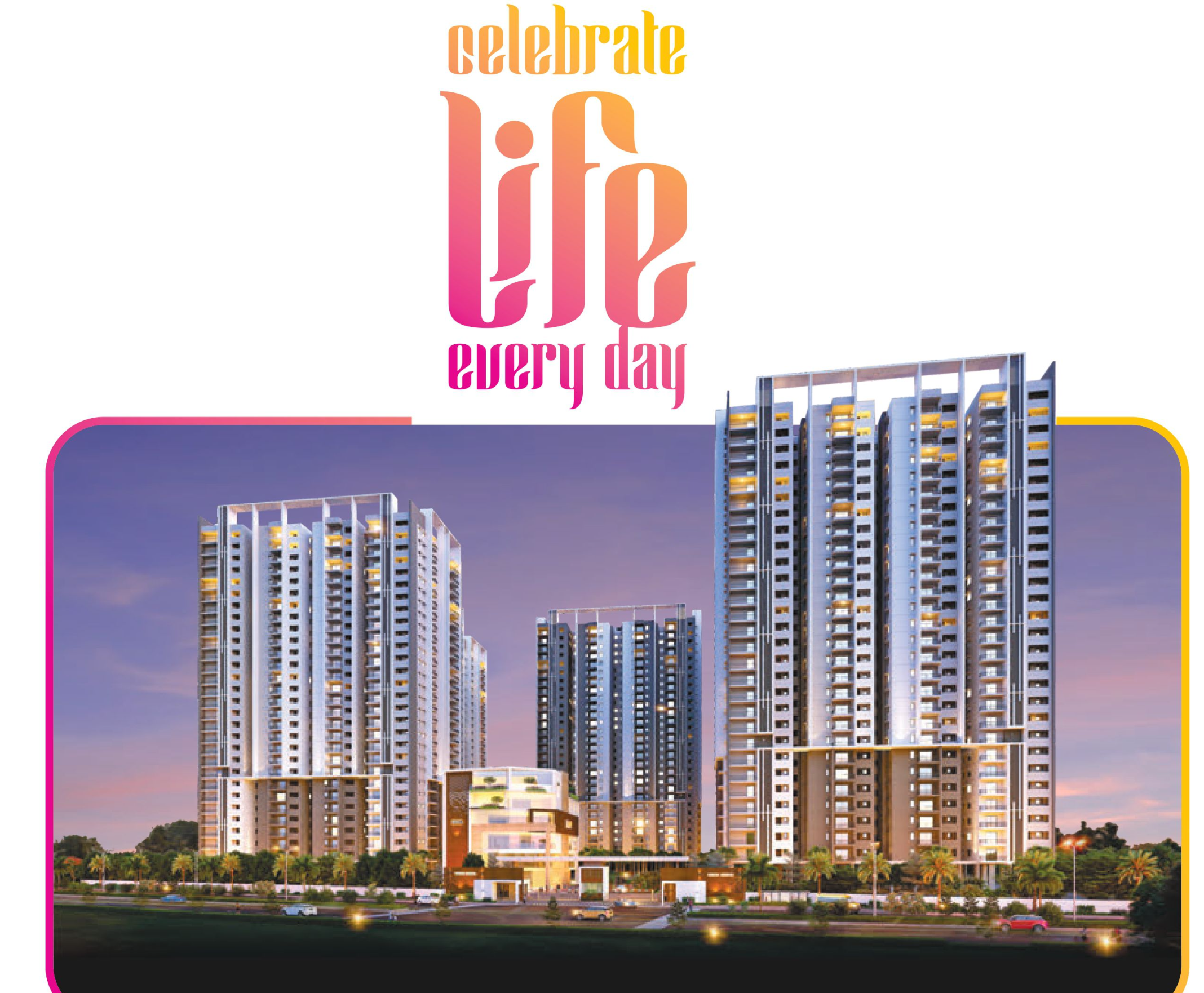 3 BHK + Pooja Room 1625 Sq.Ft. Apartment in Vision Arsha
