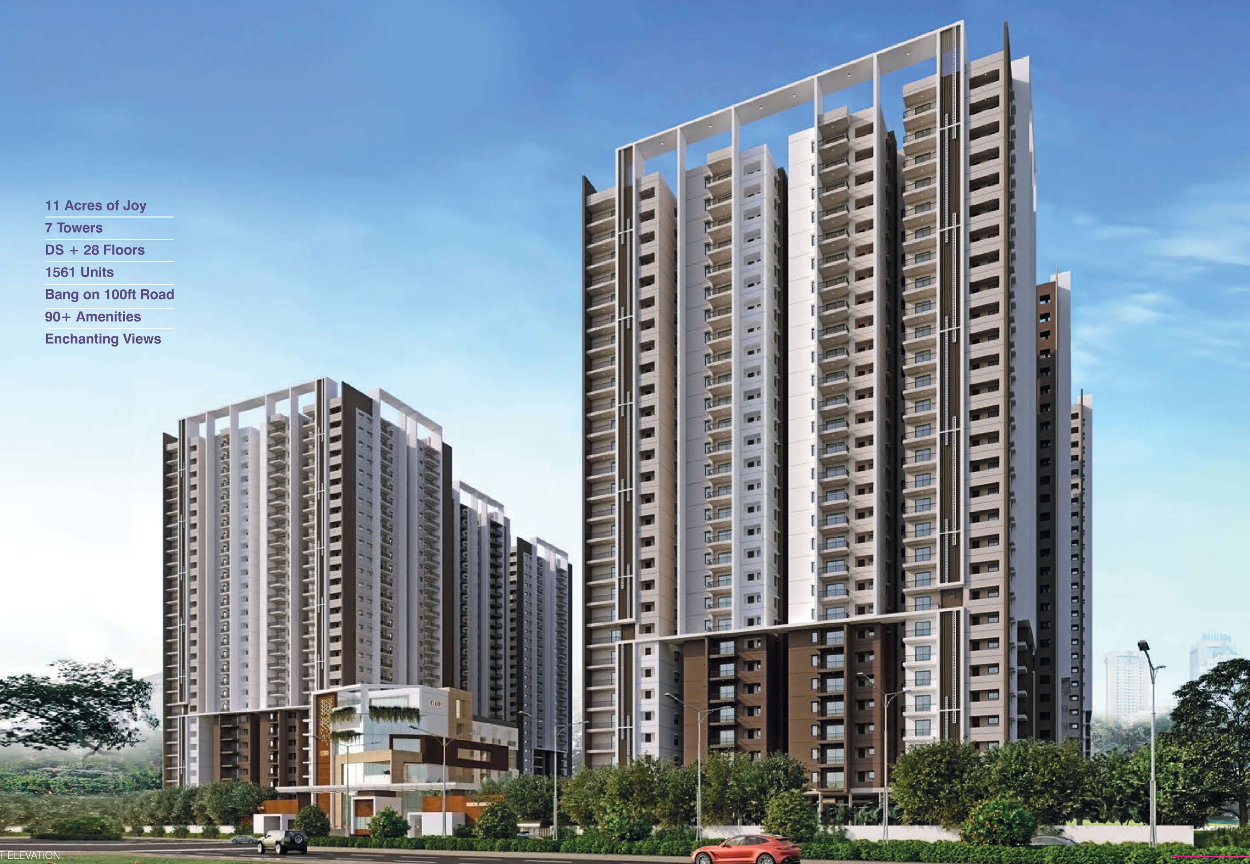 3 BHK + Pooja Room 1625 Sq.Ft. Apartment in Vision Arsha