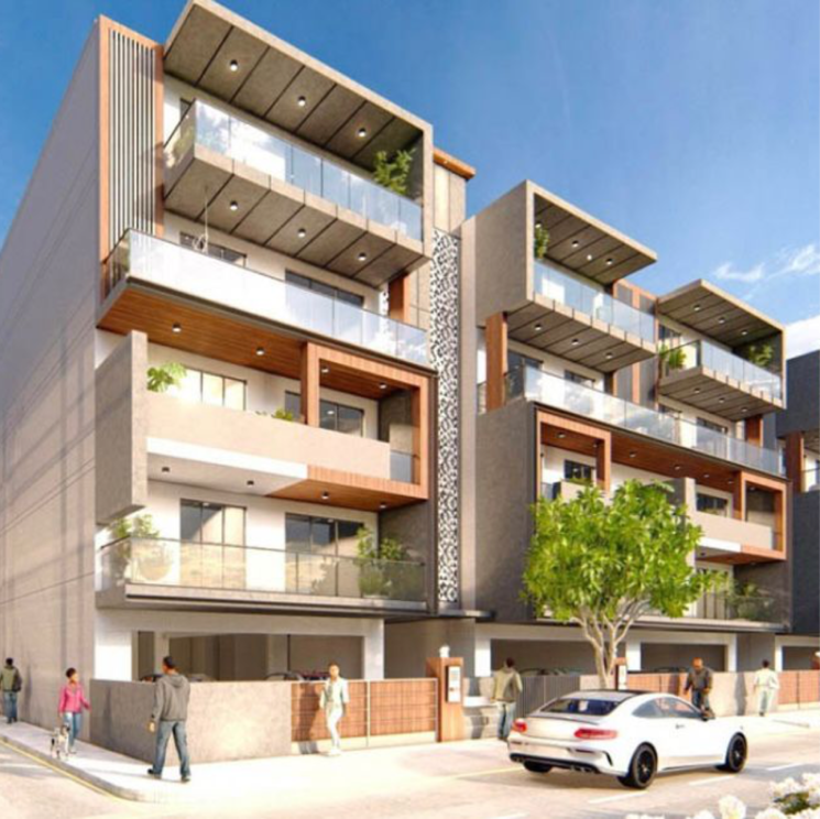 Exterior View, 4s-aradhya-extension 4 Bedroom 2200 Sq.Ft. Builder Floor In Sector 67 Gurgaon 7877471