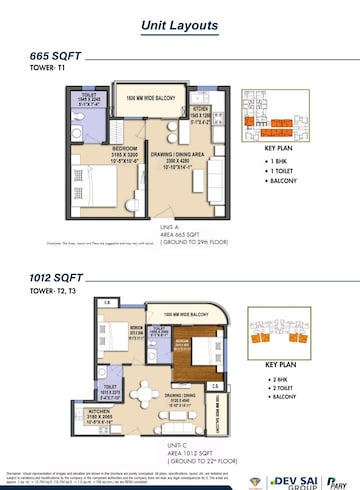 Floor Plan in 3 BHK Apartment at Le Solitairian City, Sector 25 Yamuna Expressway – for Sale