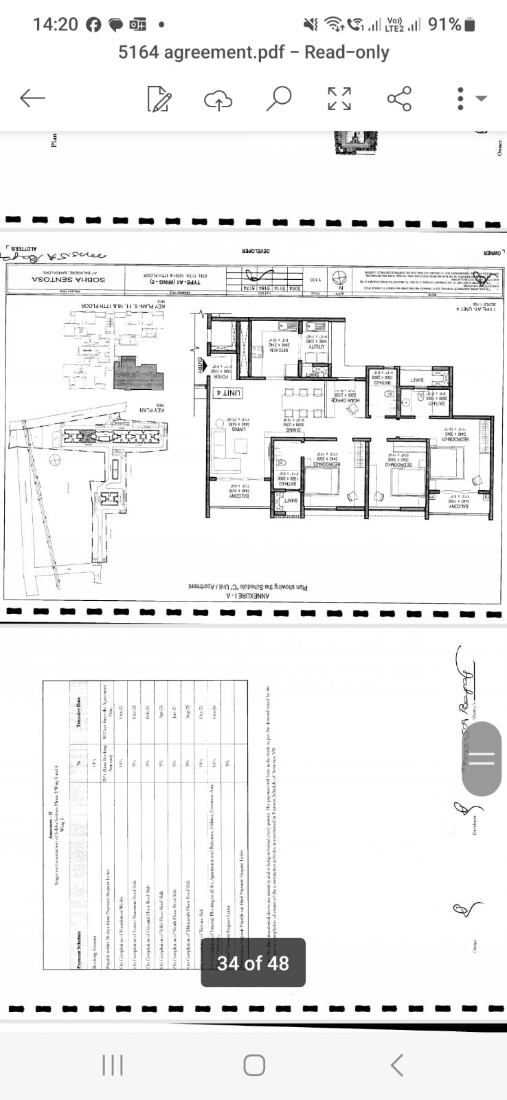3.5 BHK + Study Room Apartment For Sale in Sobha Sentosa